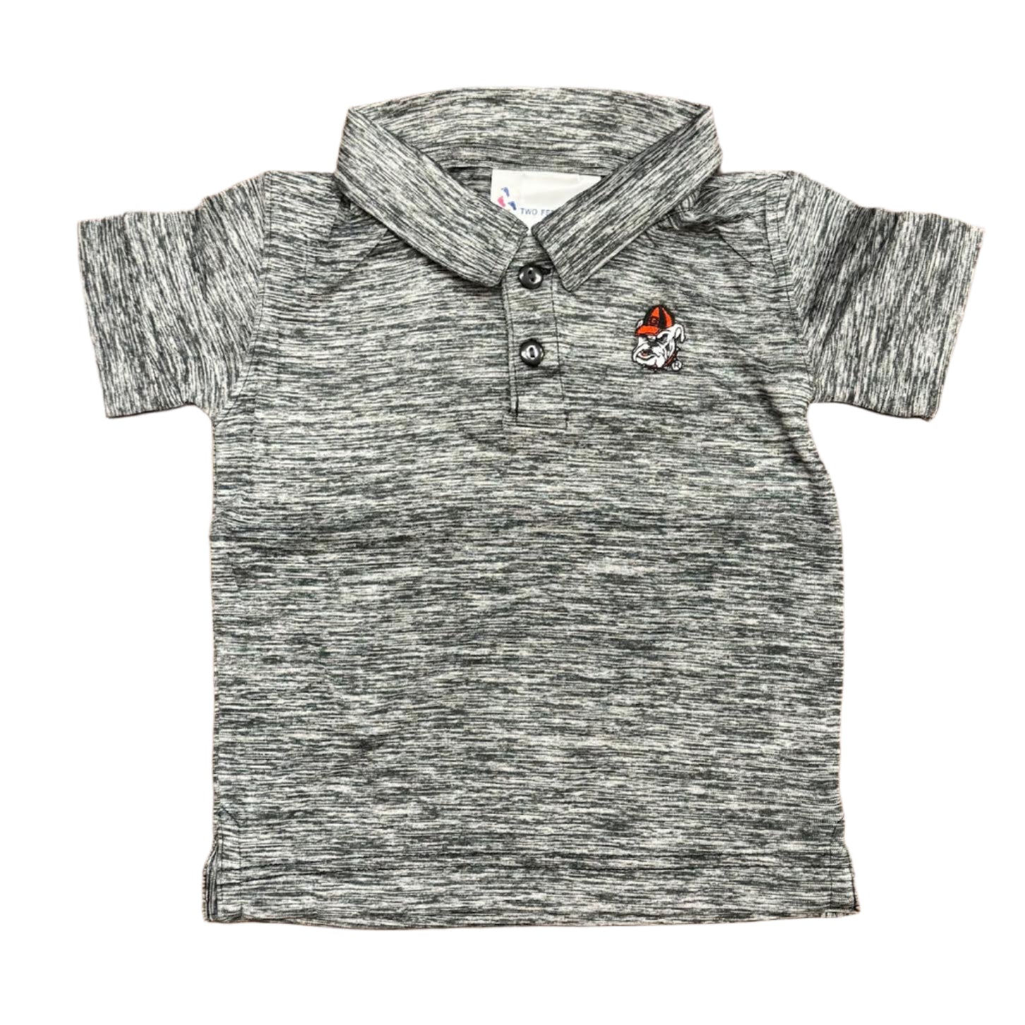 Georgia Bulldog Spacedye Polo: Black