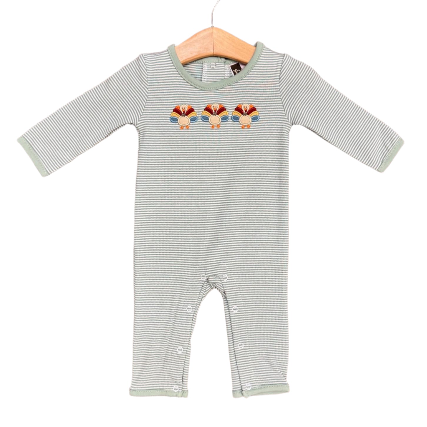 Turkey Applique Baby Boy Romper