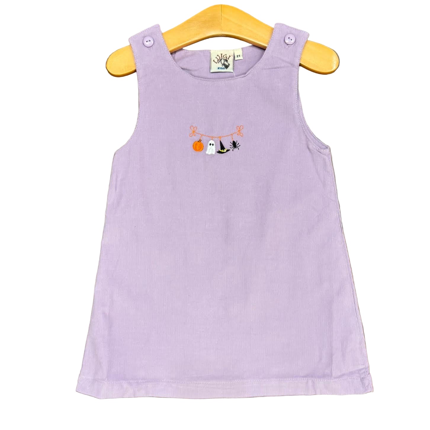 Lavender Cord Jumper with Halloween Embroidery