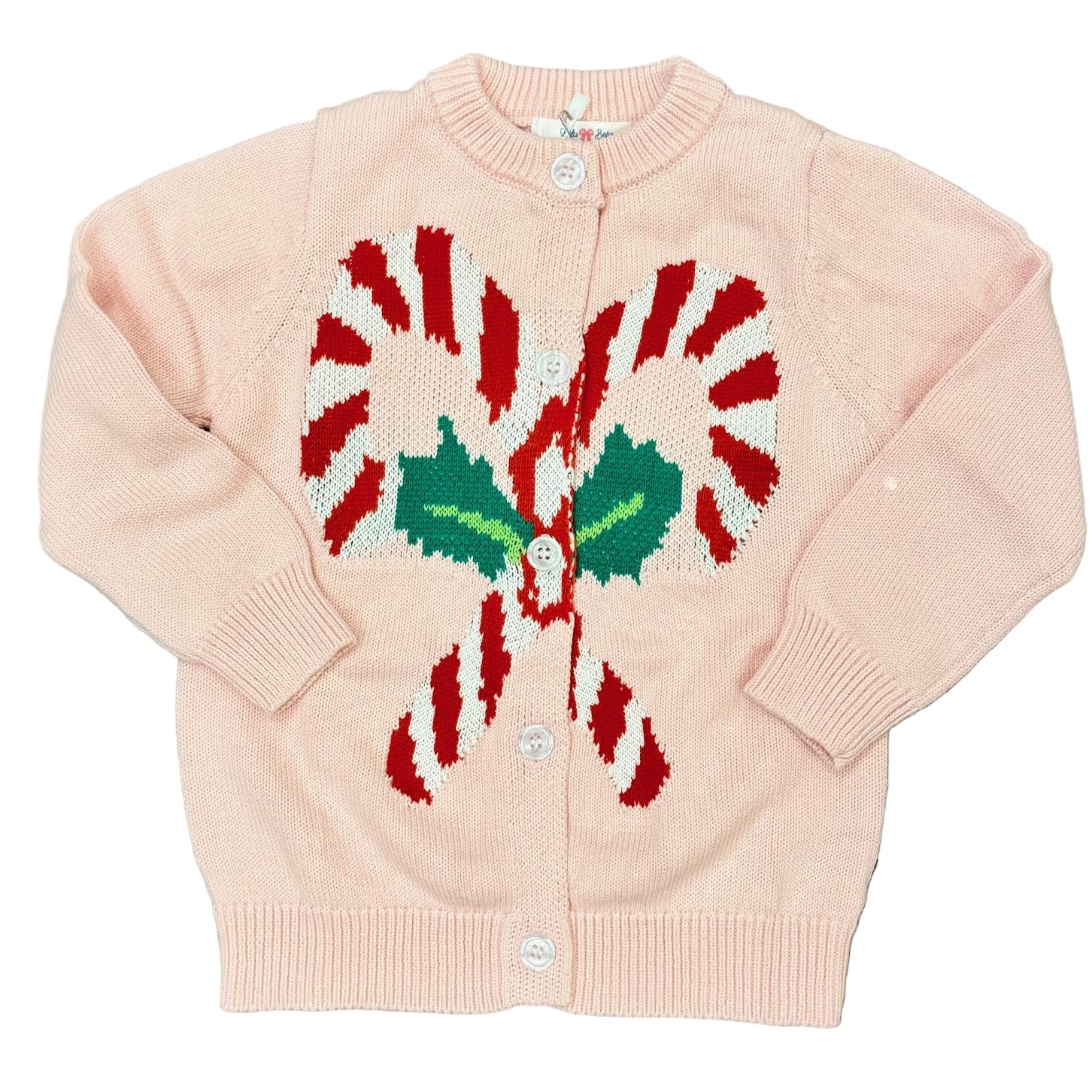 Candy Cane Knit Sweater: Pink