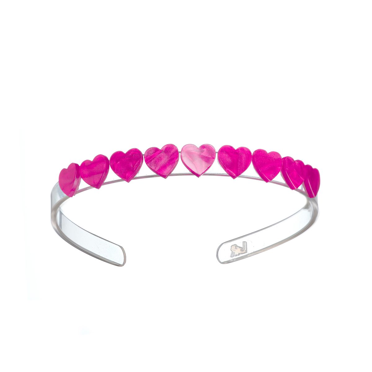 Bright Pink Mini Hearts Headband