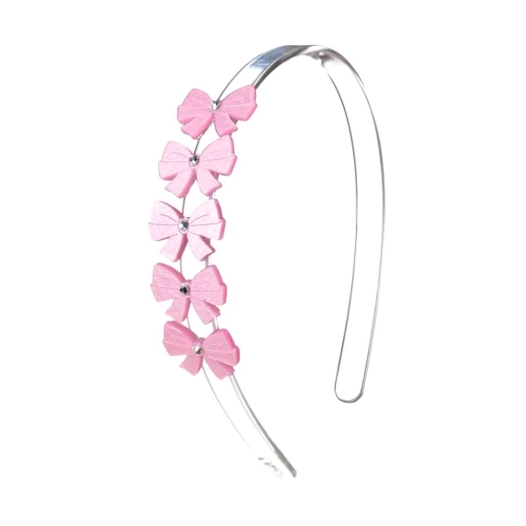 Satin Pink Bows Headband