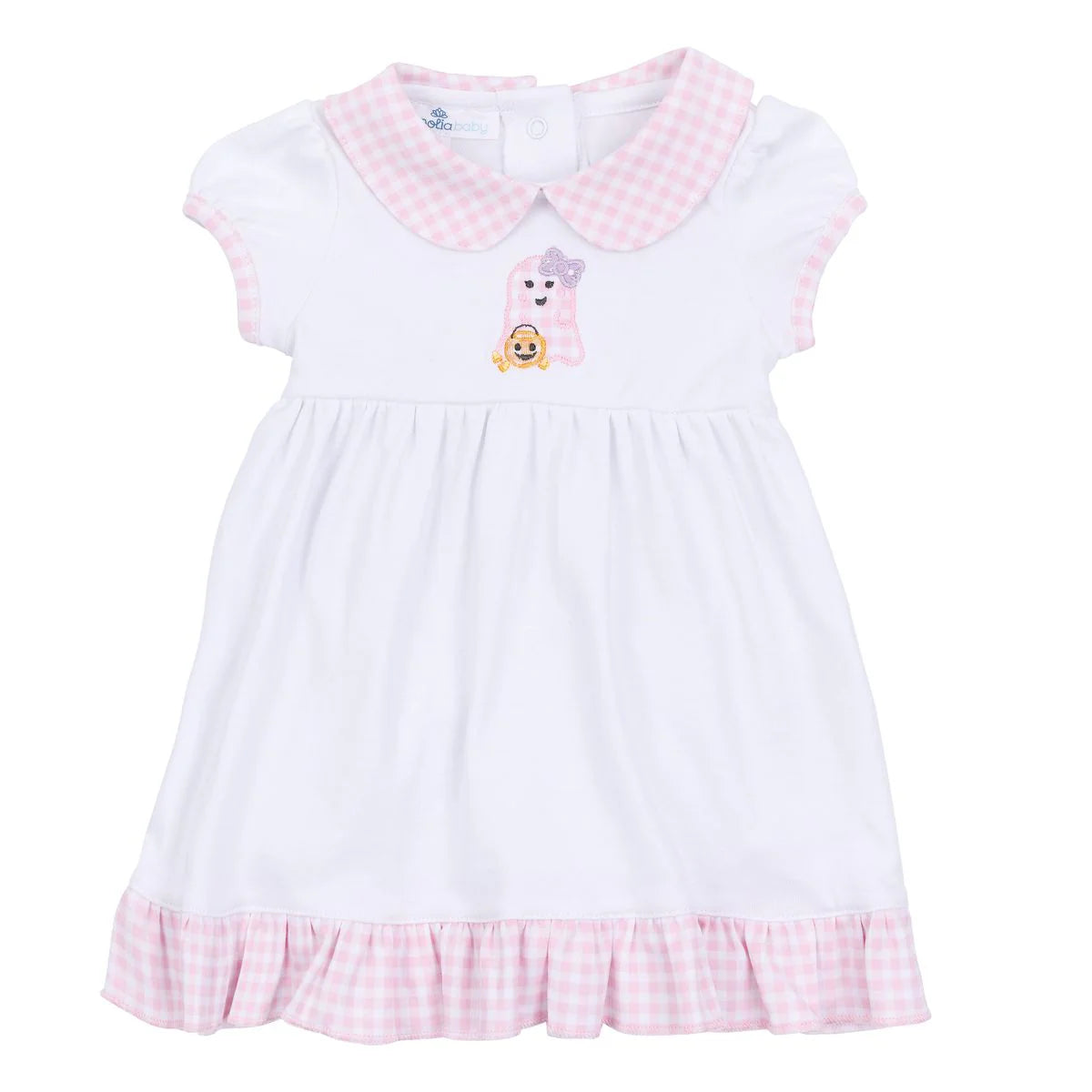 Boo Crew Applique Collared SS Toddler Dress