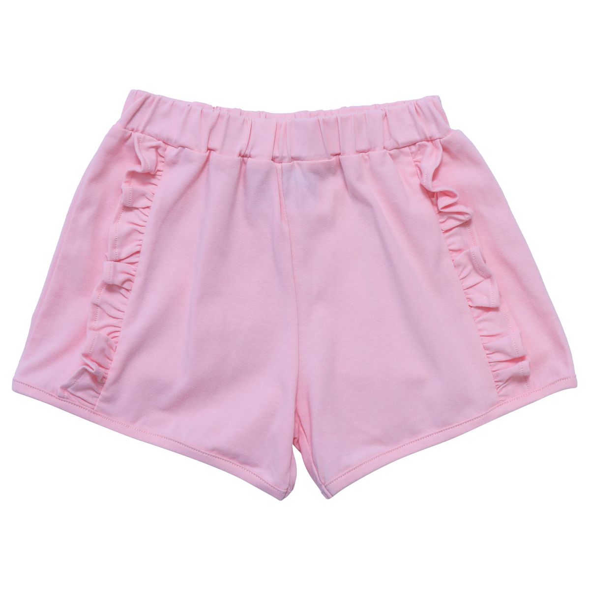 Knit Ruffle Shorts: Light Pink