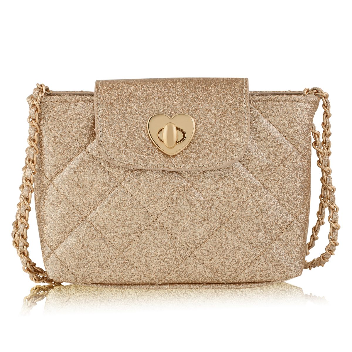Paige Handbag: Gold Glitter
