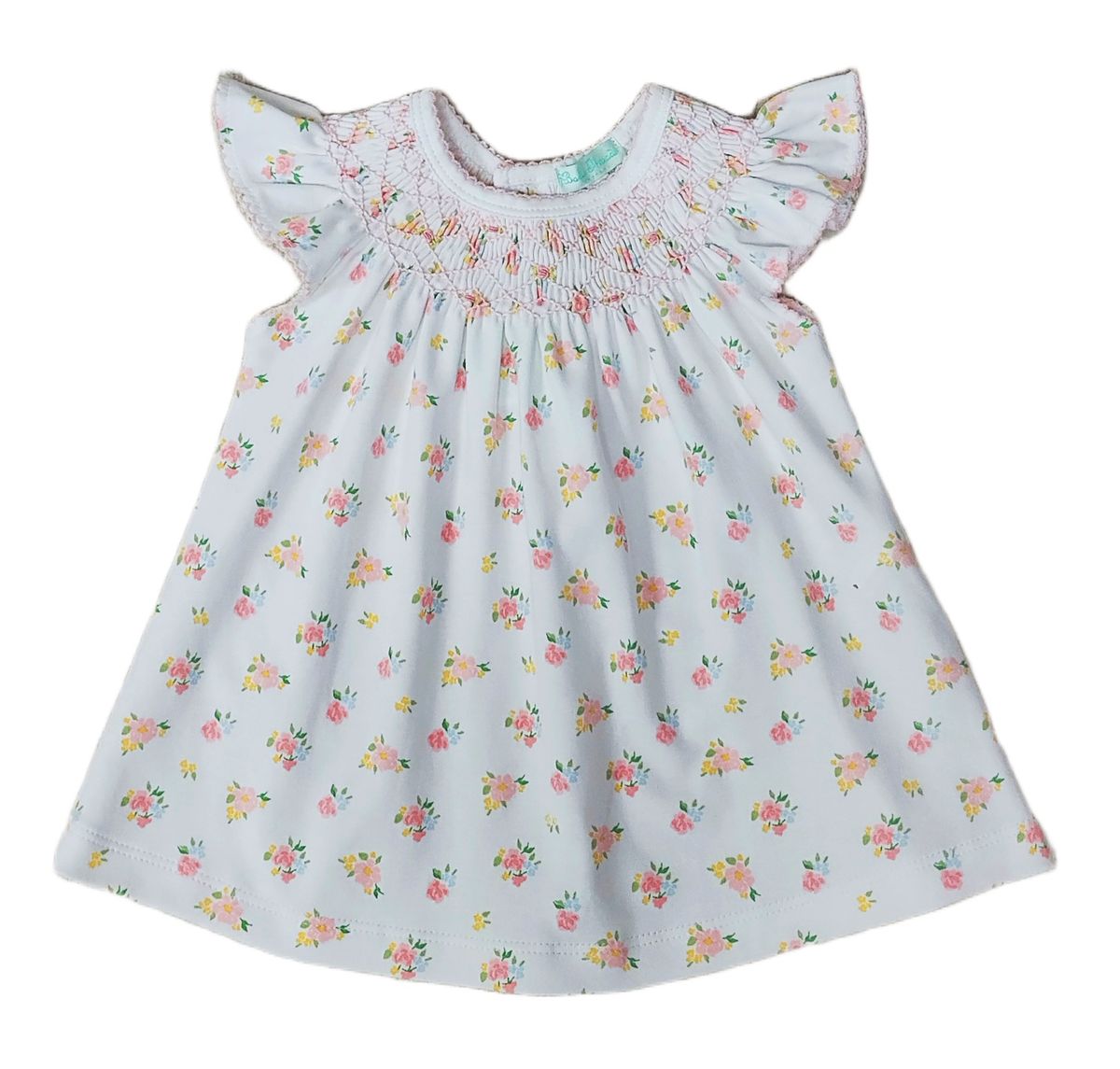 English Roses Smocked Bishop Bloomer Set