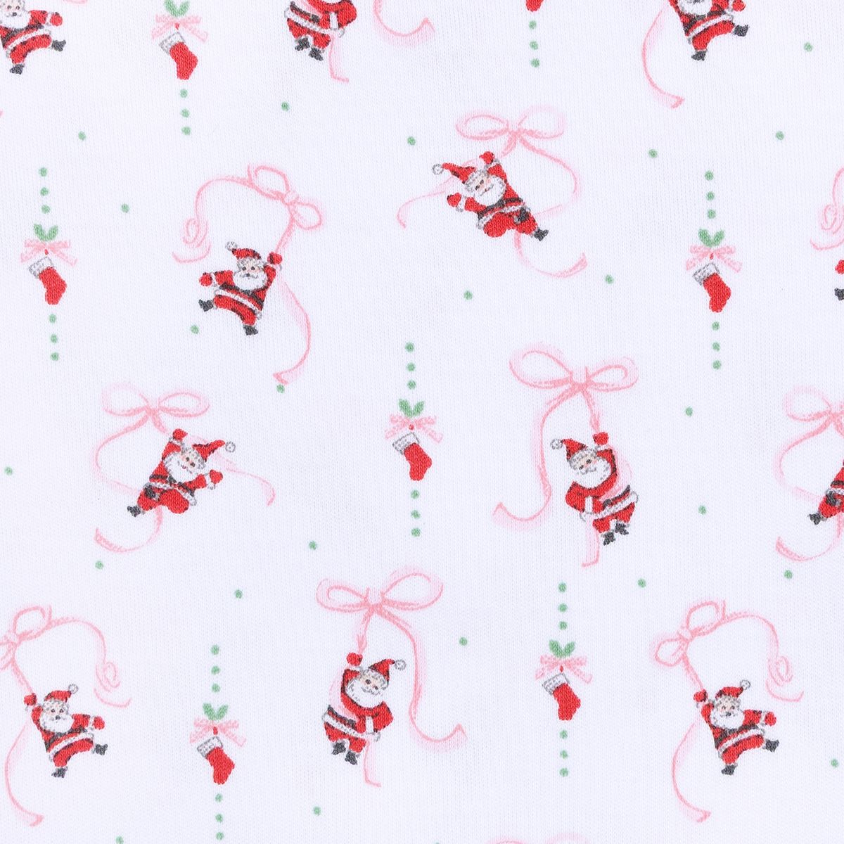 Jolly Ribbons Pink Print Ruffle Zip Footie