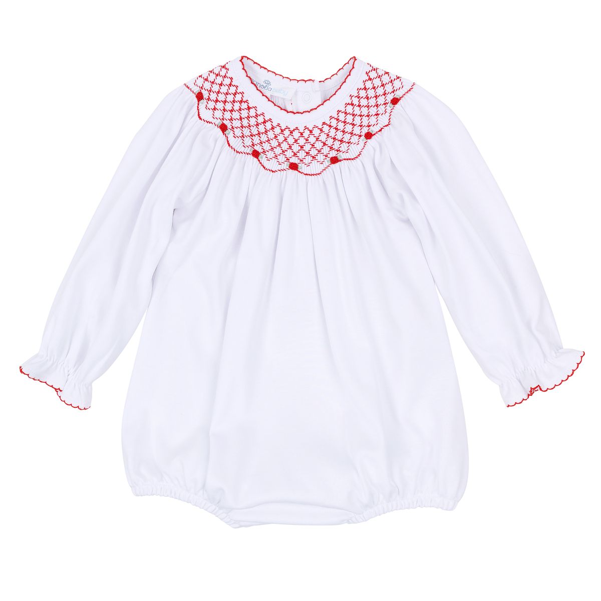 Millie White Red Girl Bishop L/S Bubble