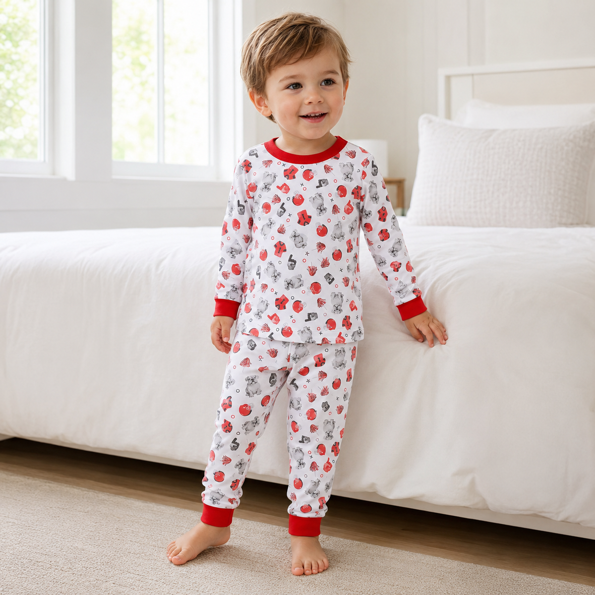 Gameday Dawgs Red Long Pajamas