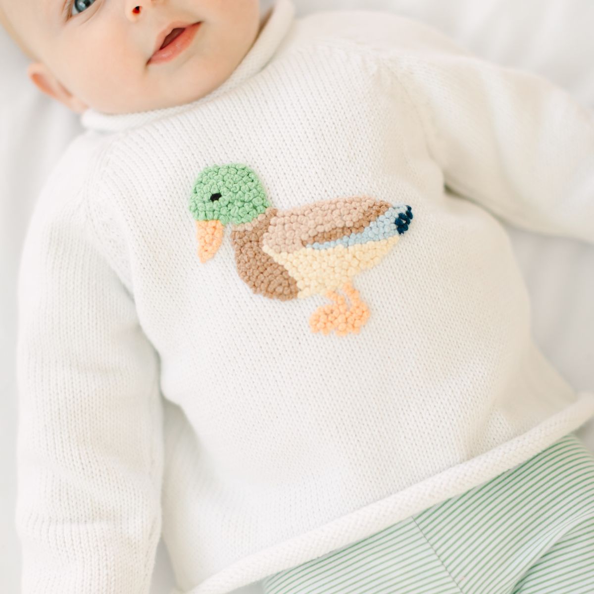 Mallard Moments Green Pullover Sweater