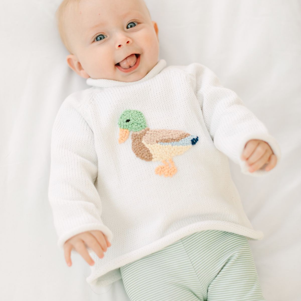 Mallard Moments Green Pullover Sweater