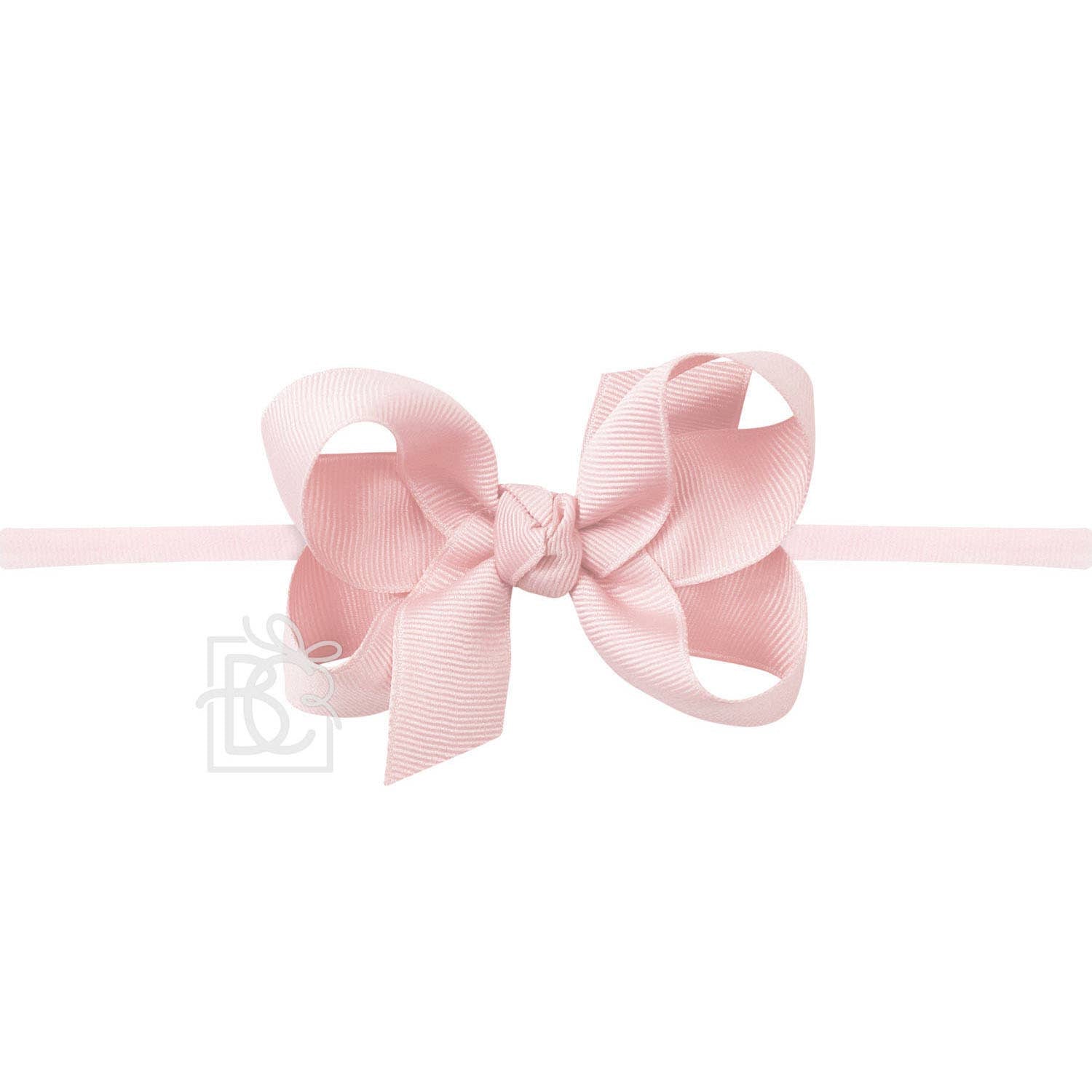 3.5" Infant Headband Hairbow: Light Pink