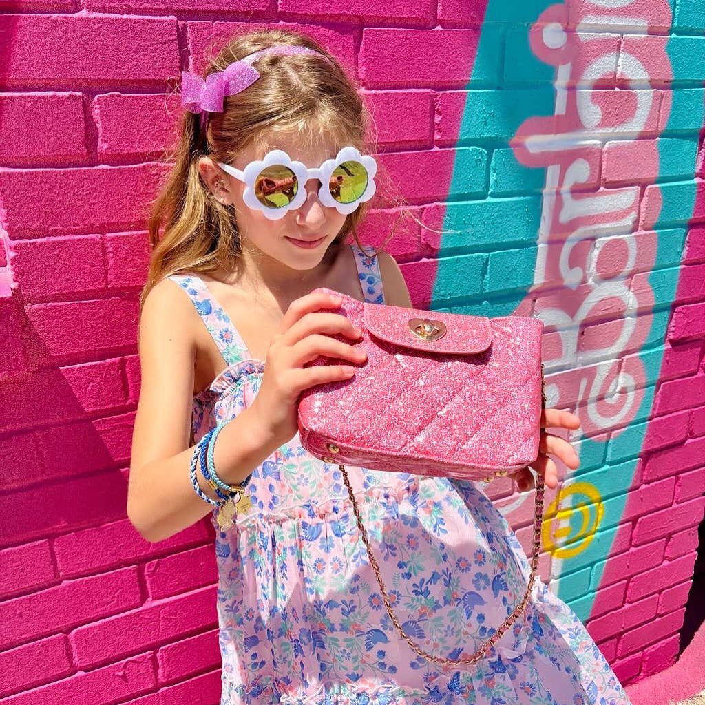 Paige Handbag: Purple Glitter