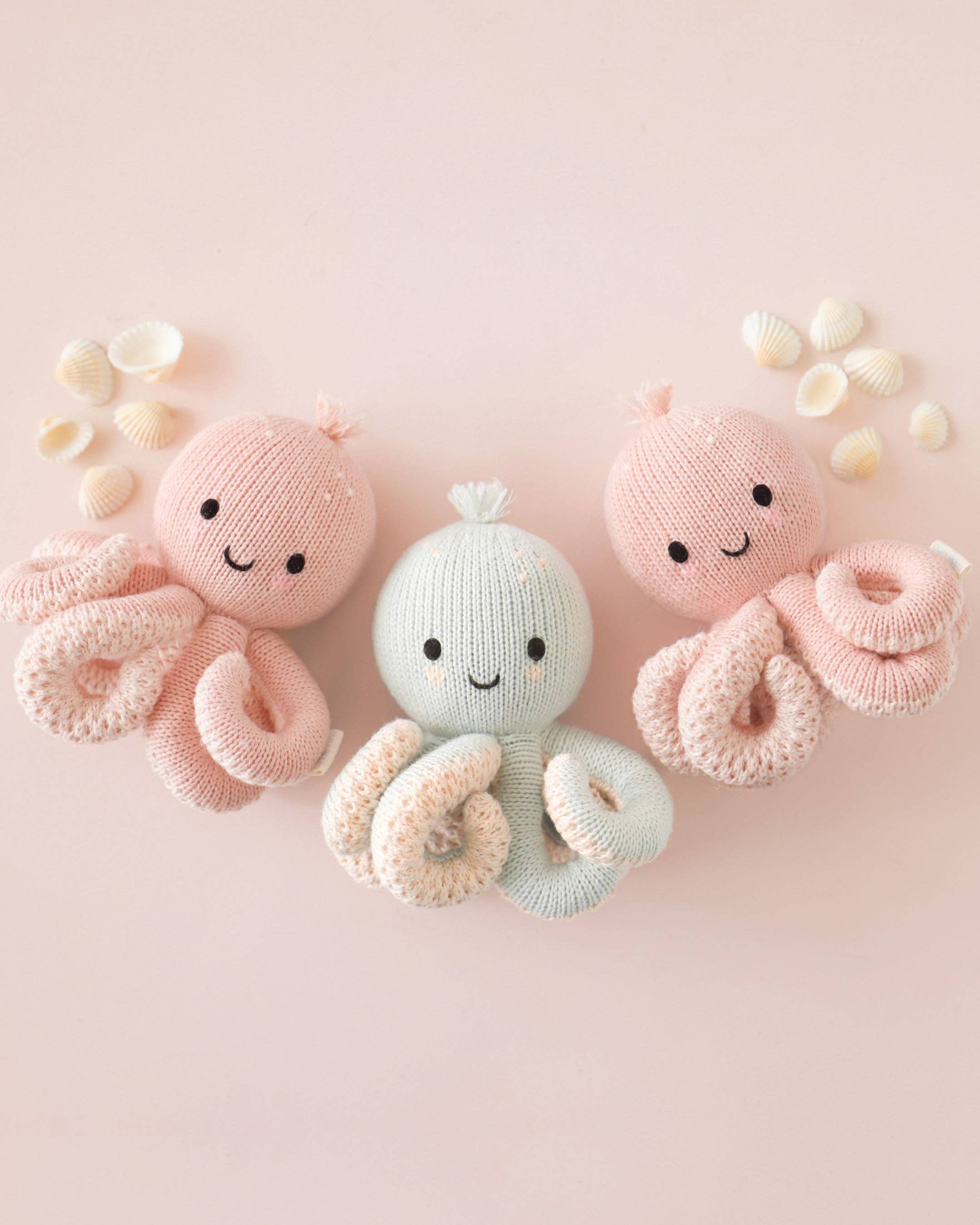 Cuddle + Kind Baby Octopus: Soft Coral Pink