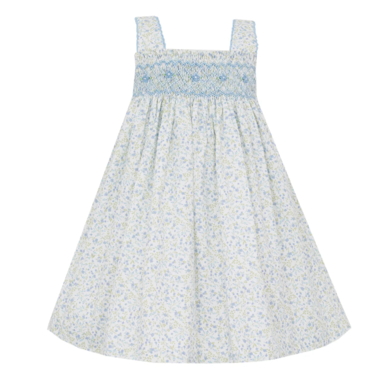 Amelia Sleeveless Dress: Blue Floral