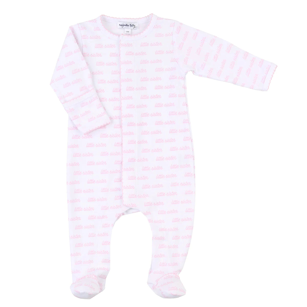 "Little Sister" Printed Snap Footie