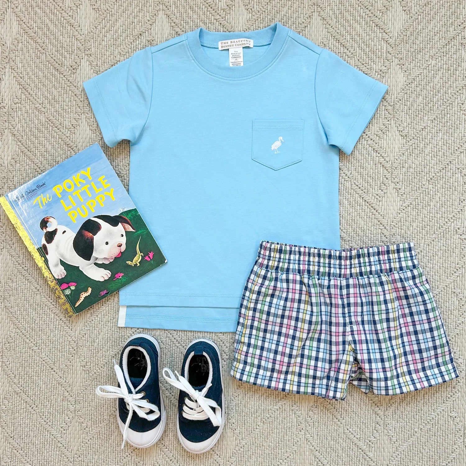 TBBC Sheffield Shorts: Pier Point Plaid/Nantucket Navy