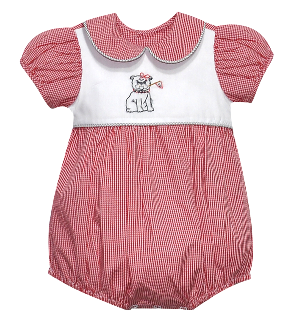 Bulldog with Flag Red/Black Girl Bubble