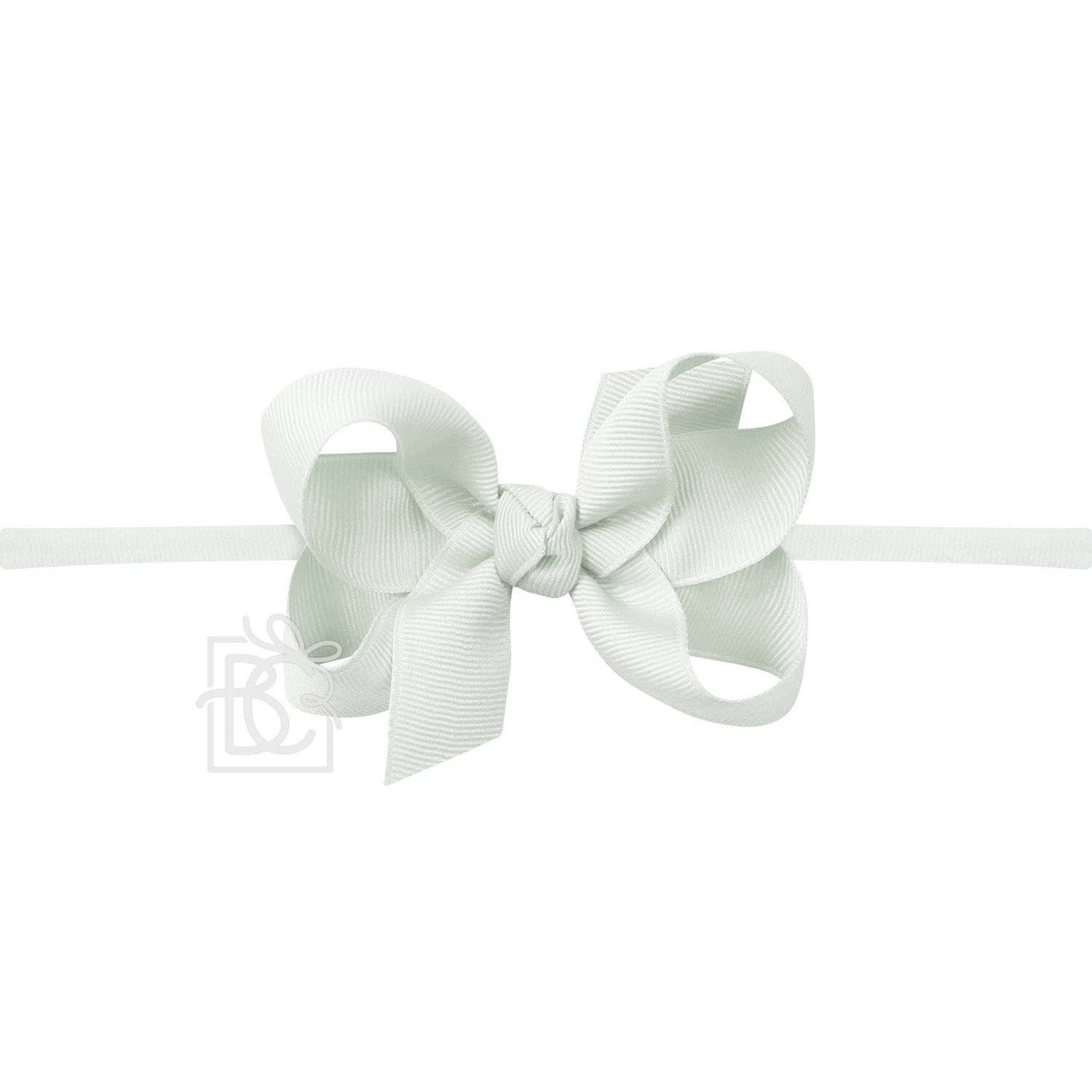 3.5" Infant Headband Hairbow: Powder Mint