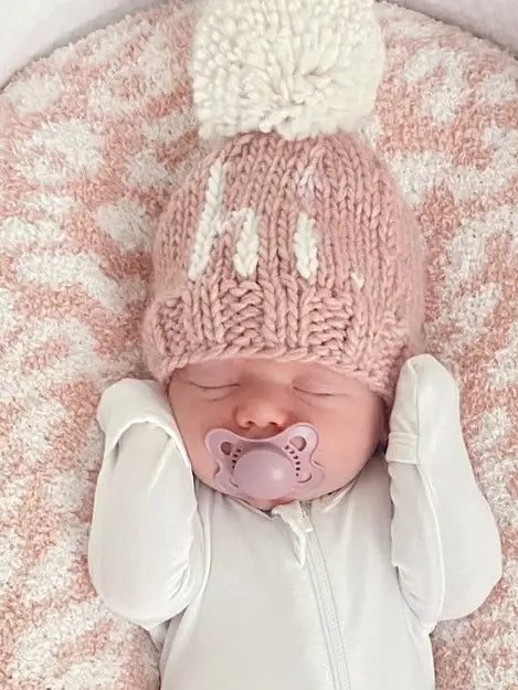 Huggalugs hi. Beanie Hat: Rosy Pink