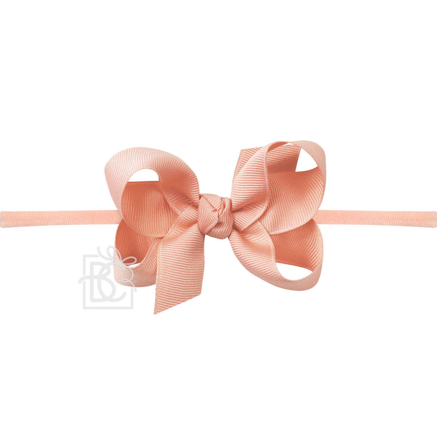 3.5" Infant Headband Hairbow: Light Coral