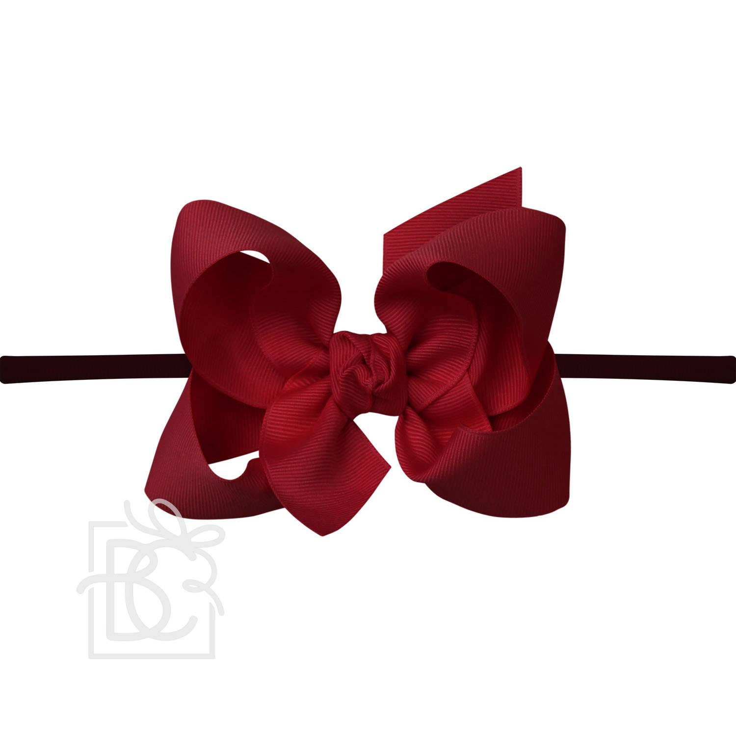 4.5" Infant Headband Hairbow: Cranberry