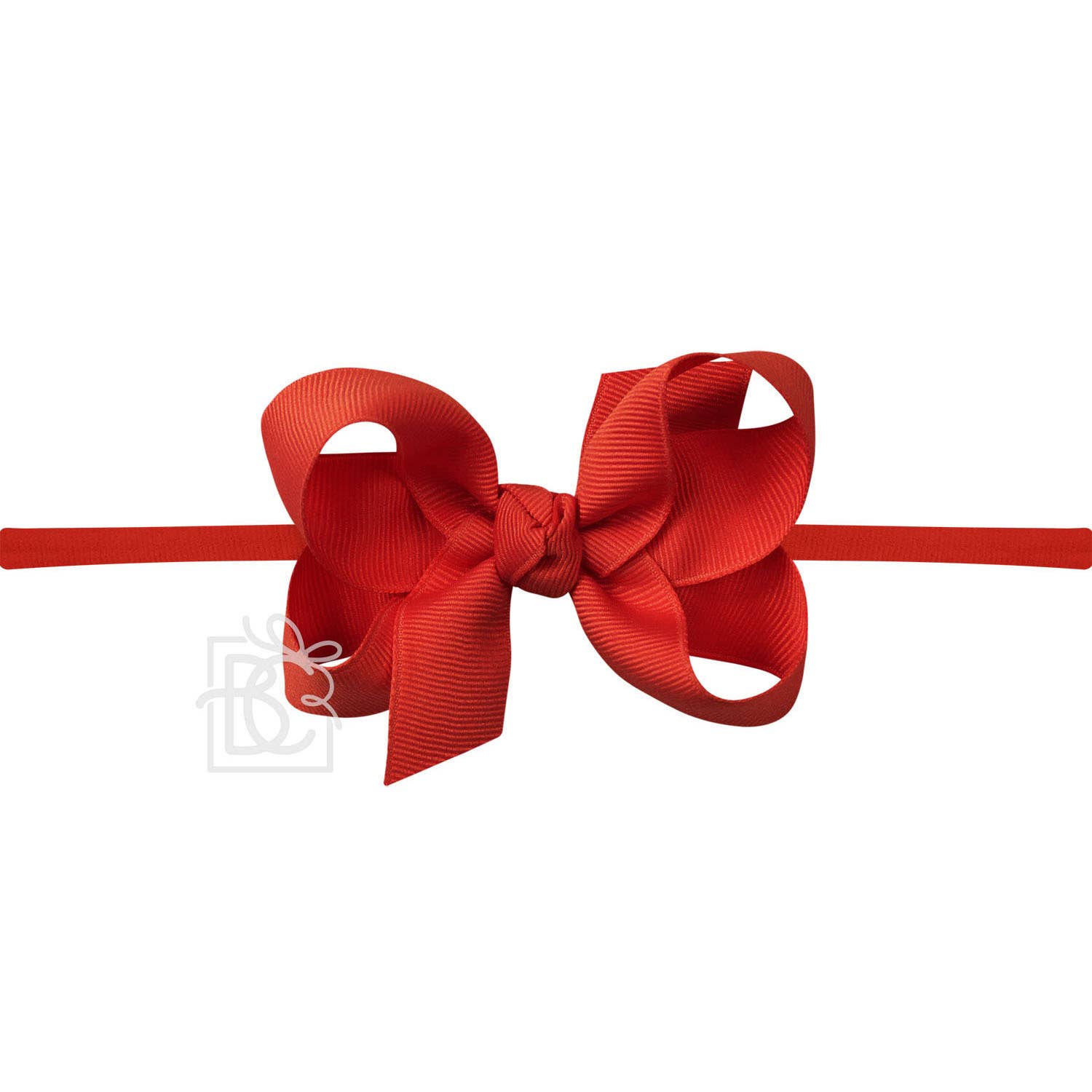 3.5" Infant Headband Hairbow: Red