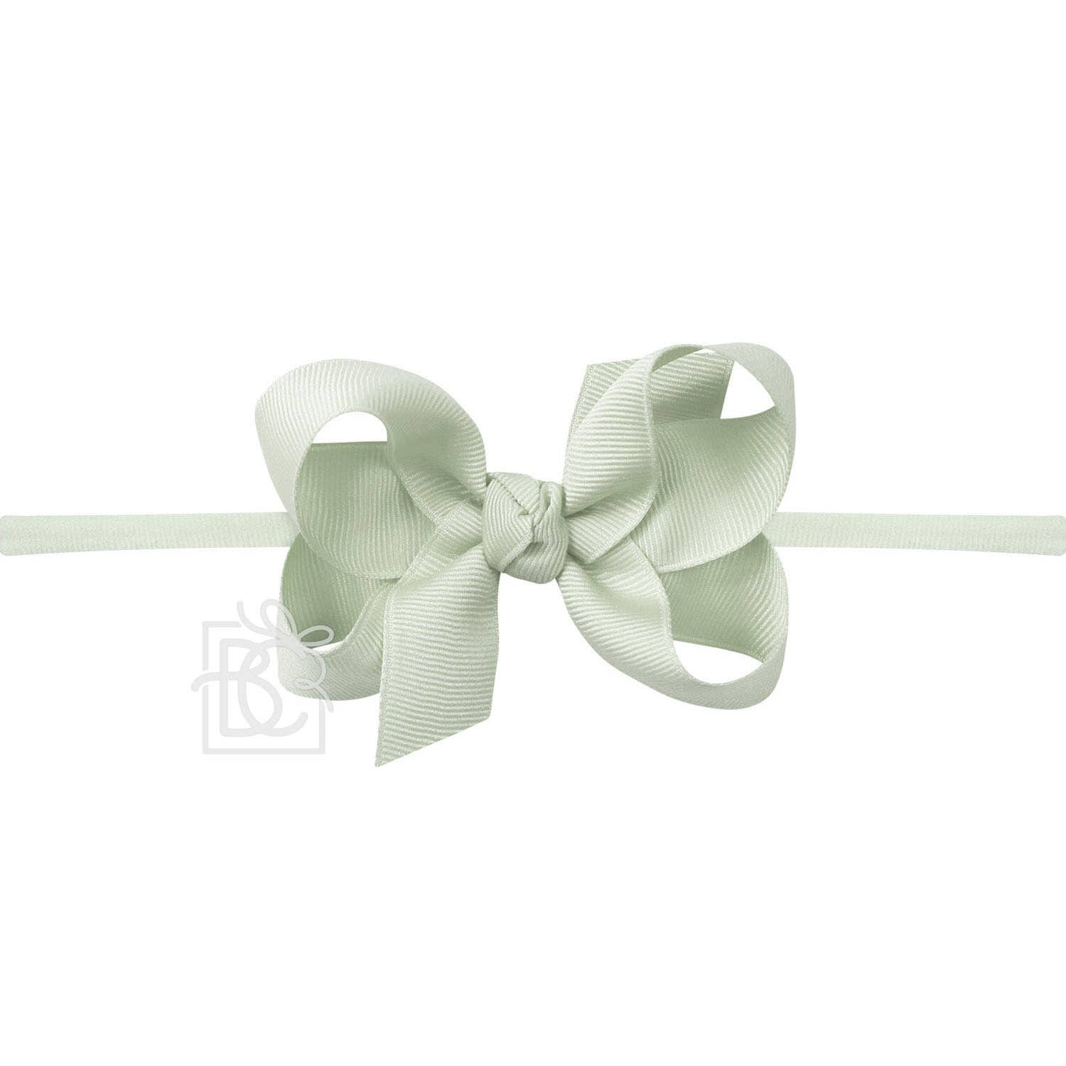 3.5" Infant Headband Hairbow: Sage