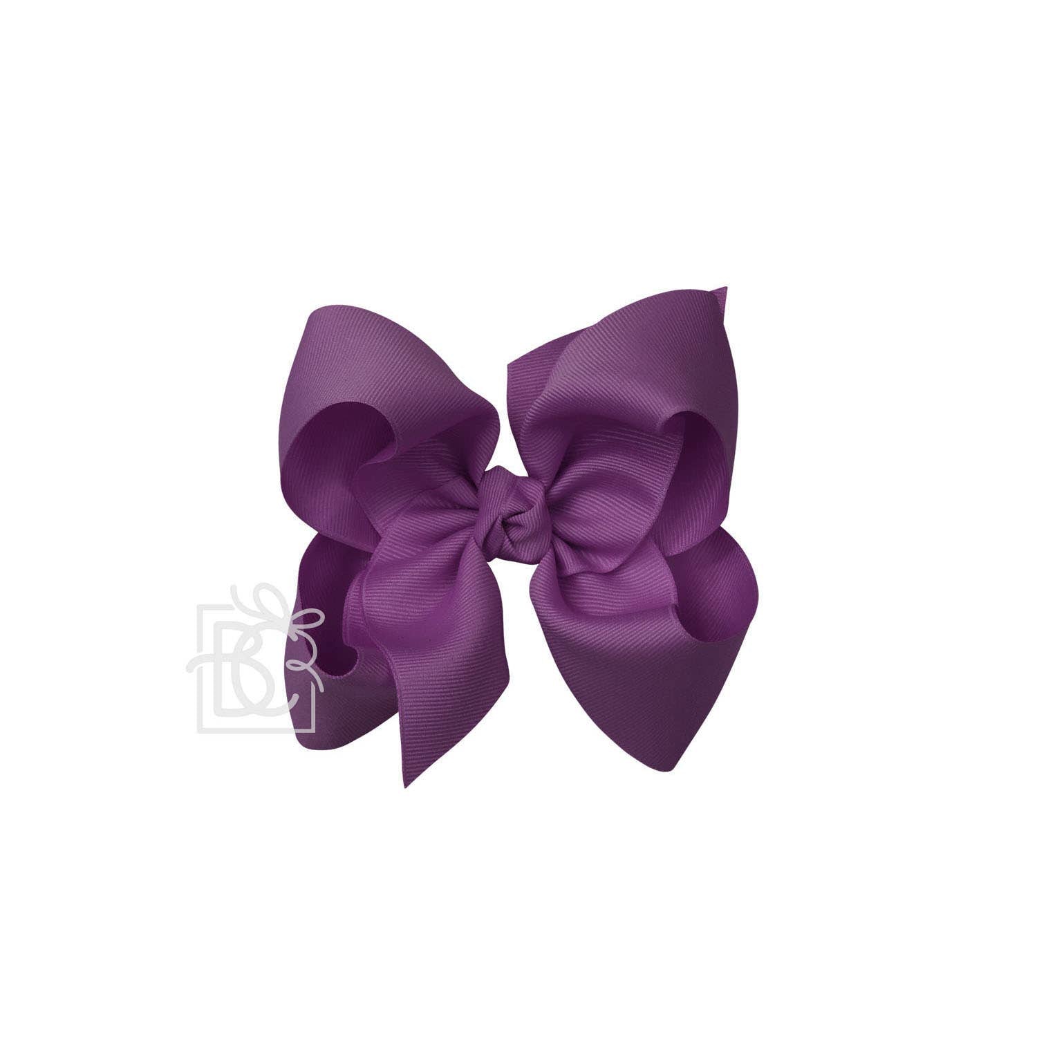 5.5" Hairbow on Alligator Clip: Amethyst