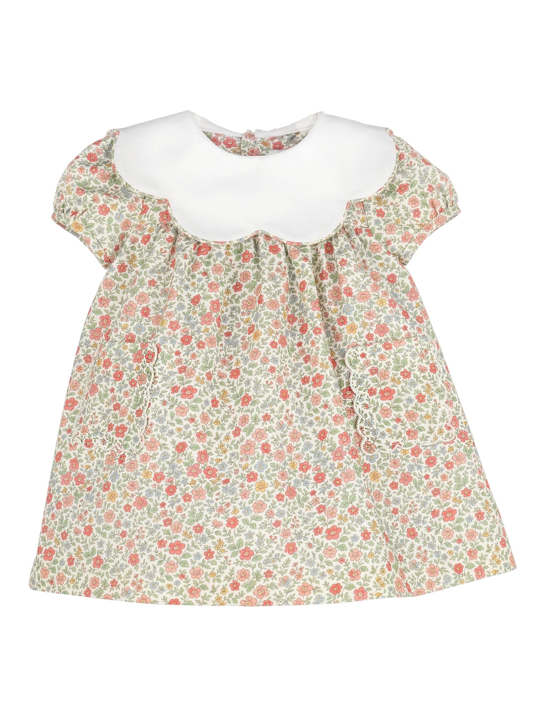 Storybook Vintage Scallop Dress: Orange