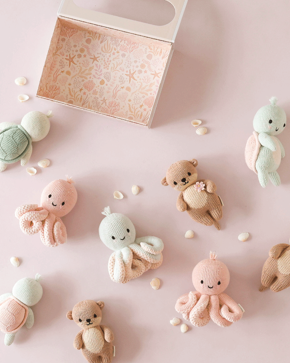 Cuddle + Kind Baby Octopus: Soft Coral Pink