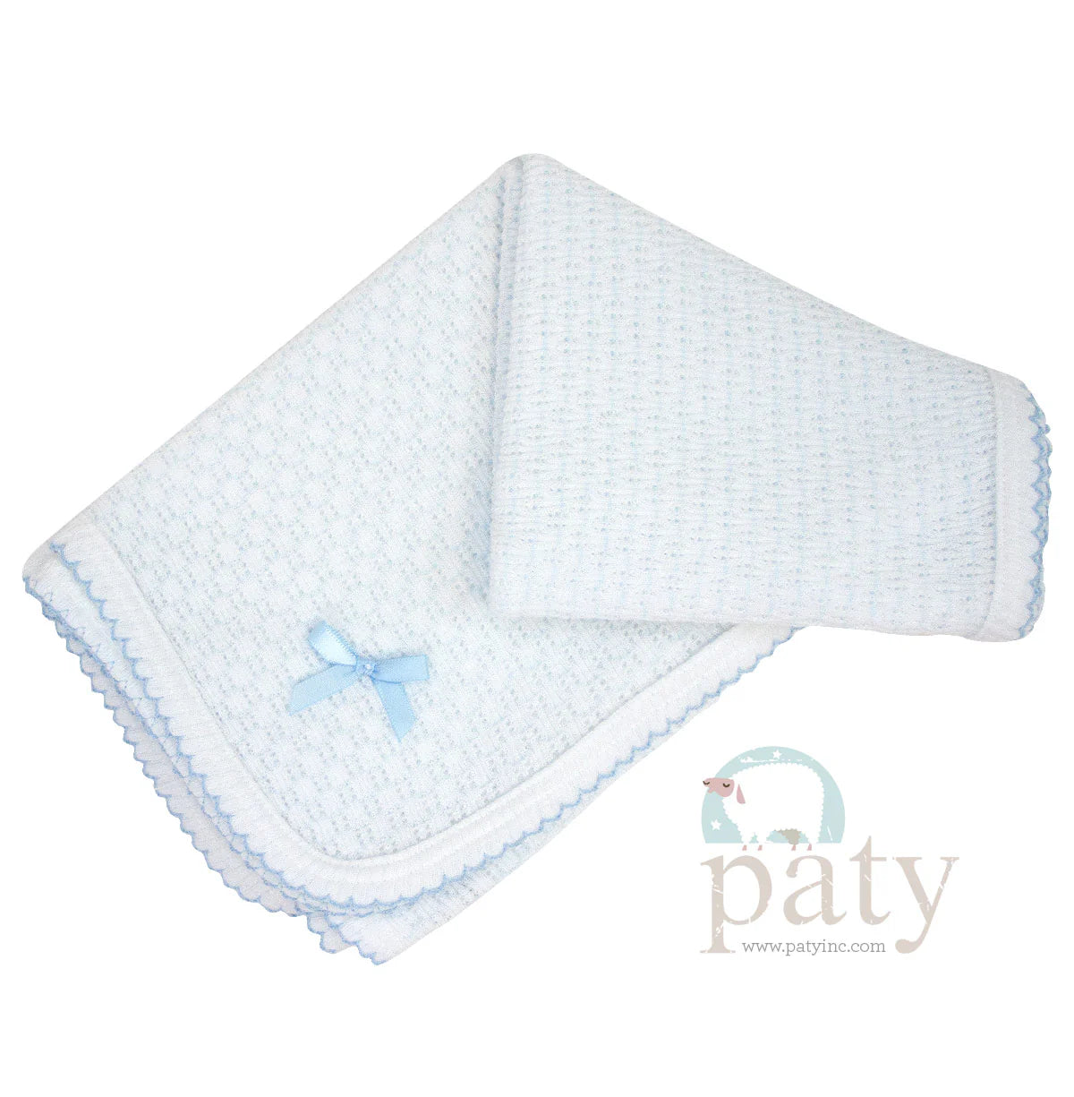 Paty Pinstripe Receiving Blanket: Blue