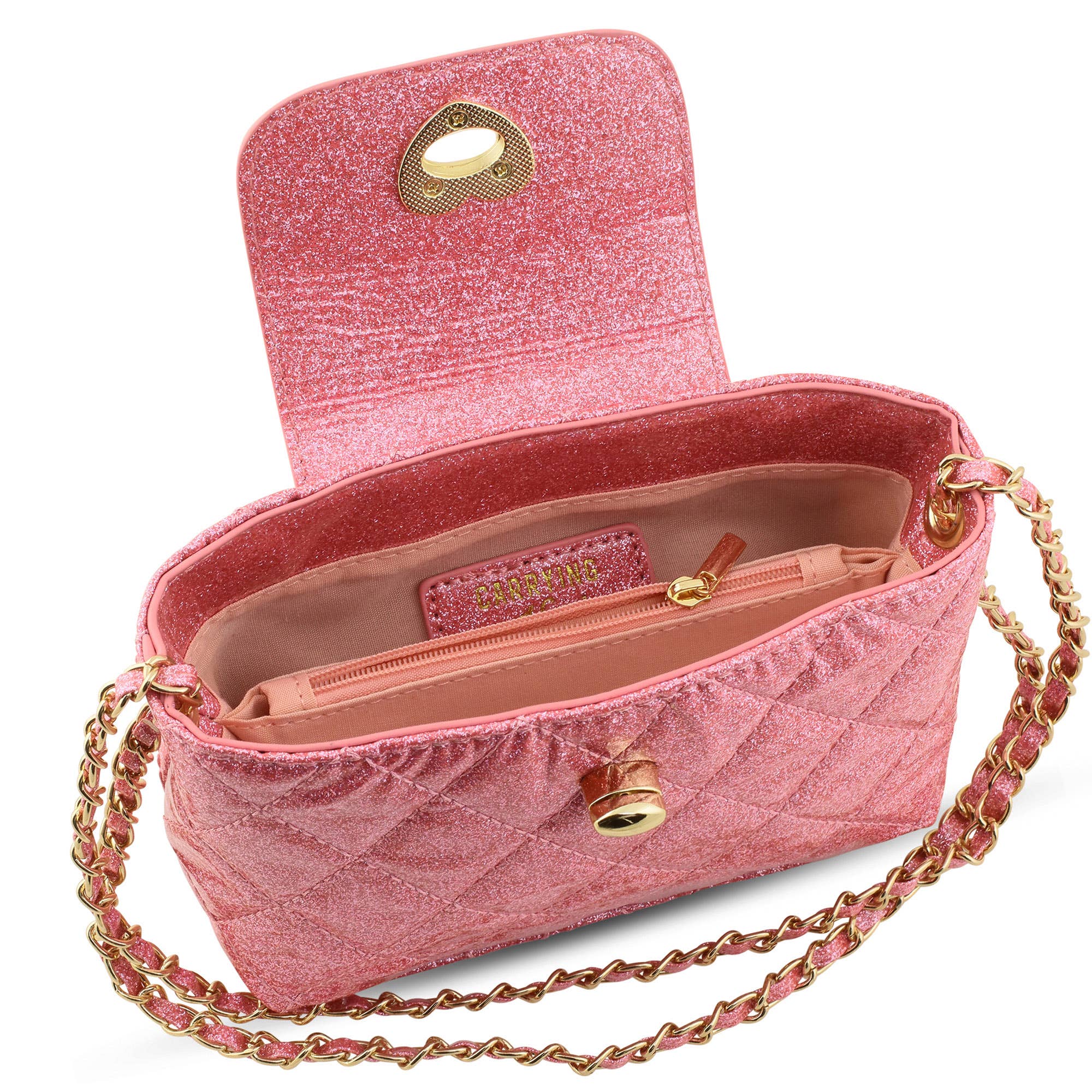Paige Handbag: Purple Glitter