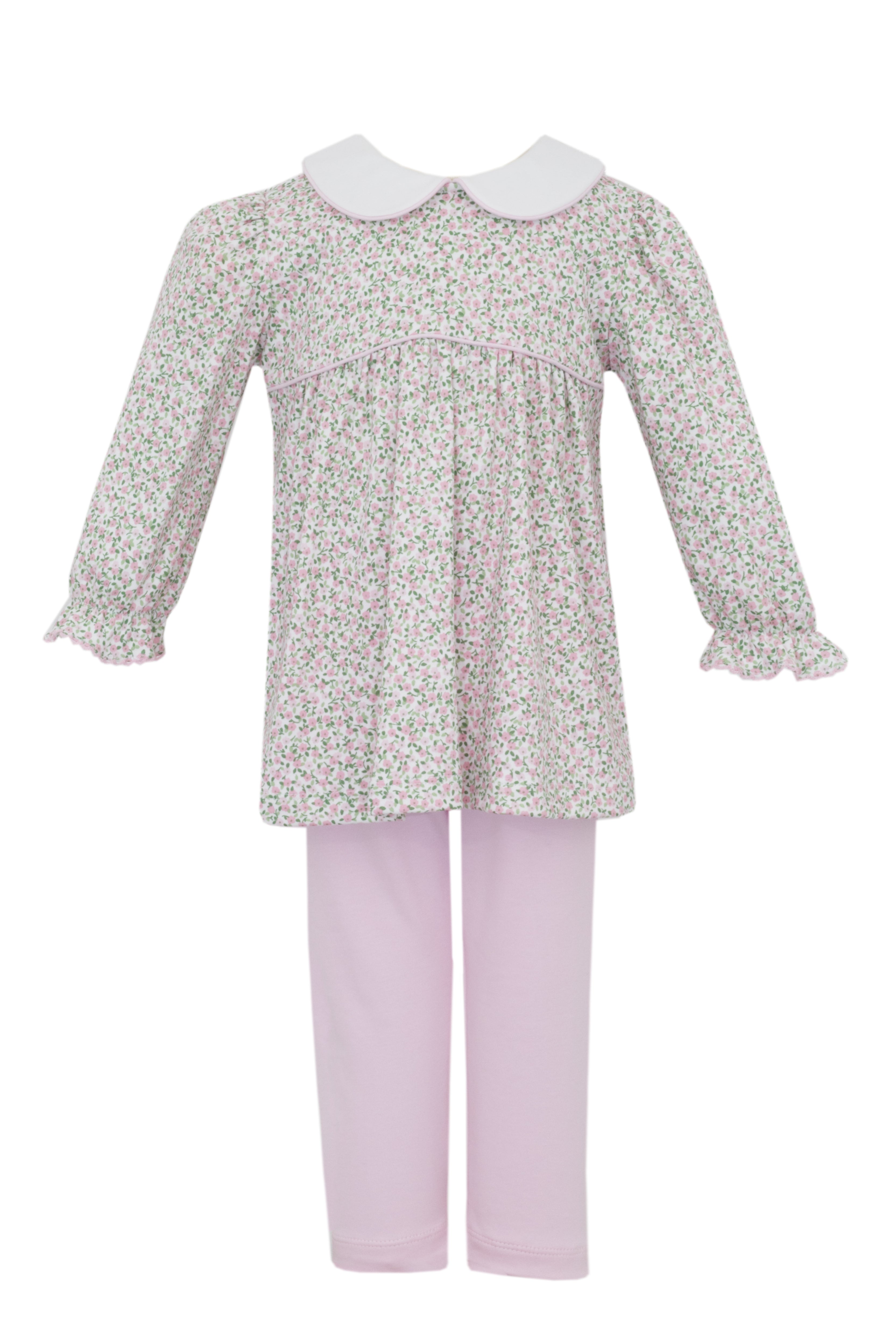 Pink Knit Liberty Floral Tunic & Legging Set