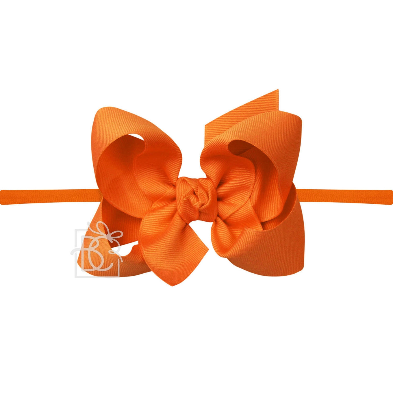 4.5" Infant Headband Hairbow: Orange