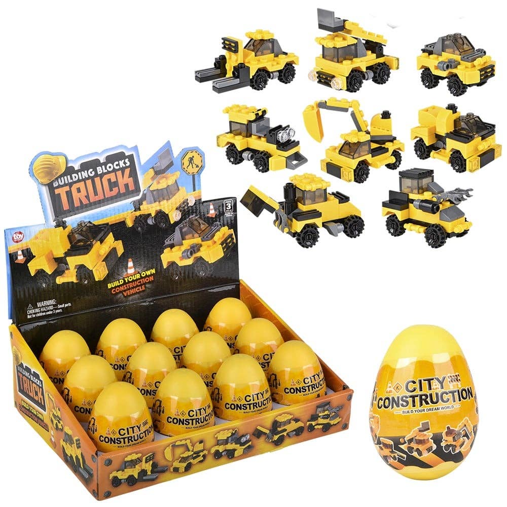 3" Building Block Construction Truck Car Toys in Egg