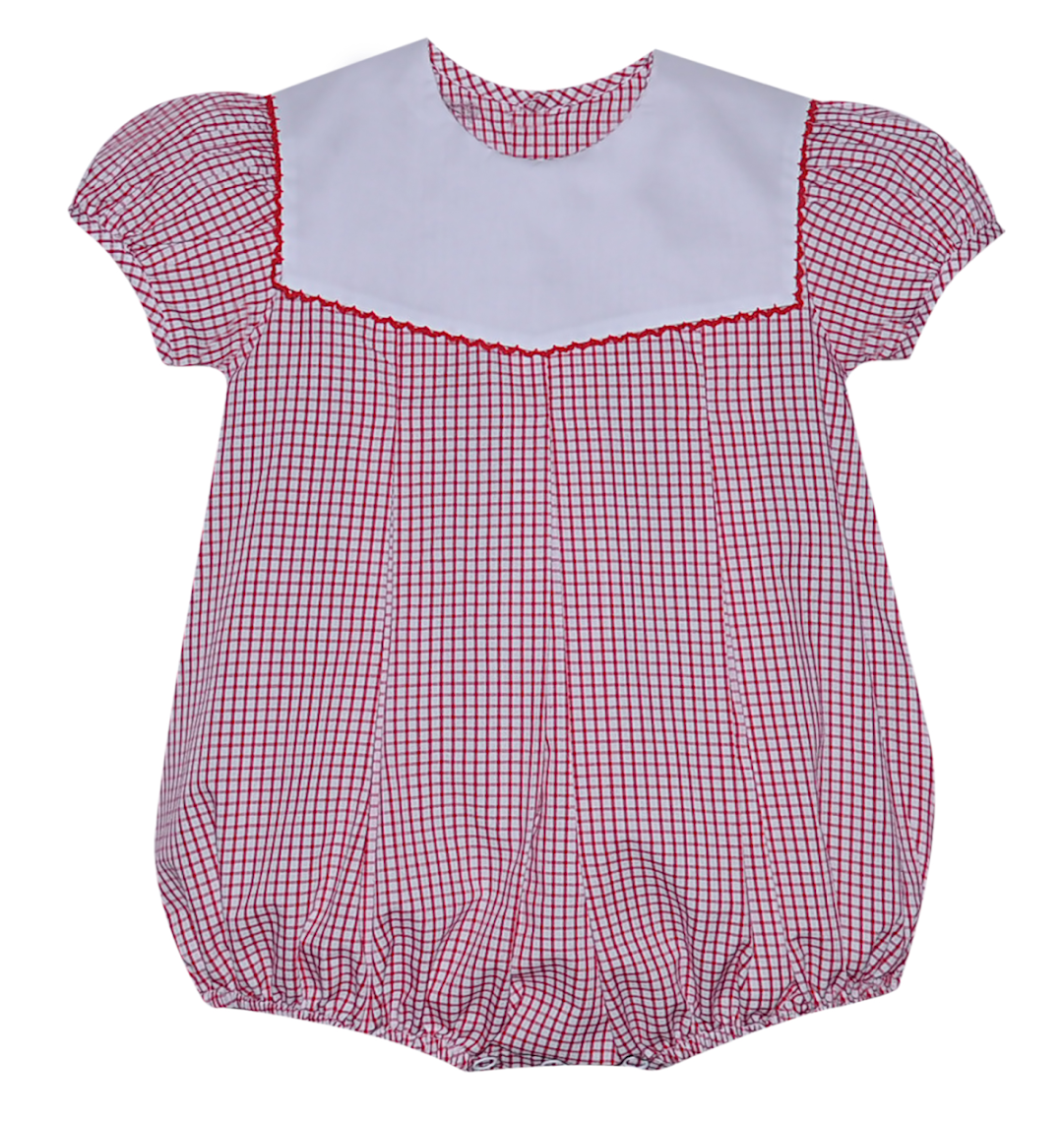 Red Reese Bubble with Red Picot Collar