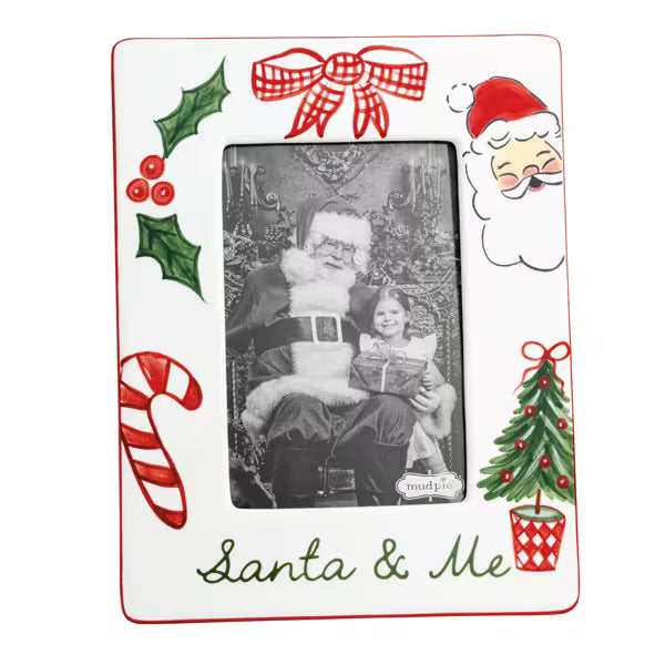 Santa & Me Hand Painted Photo Frame