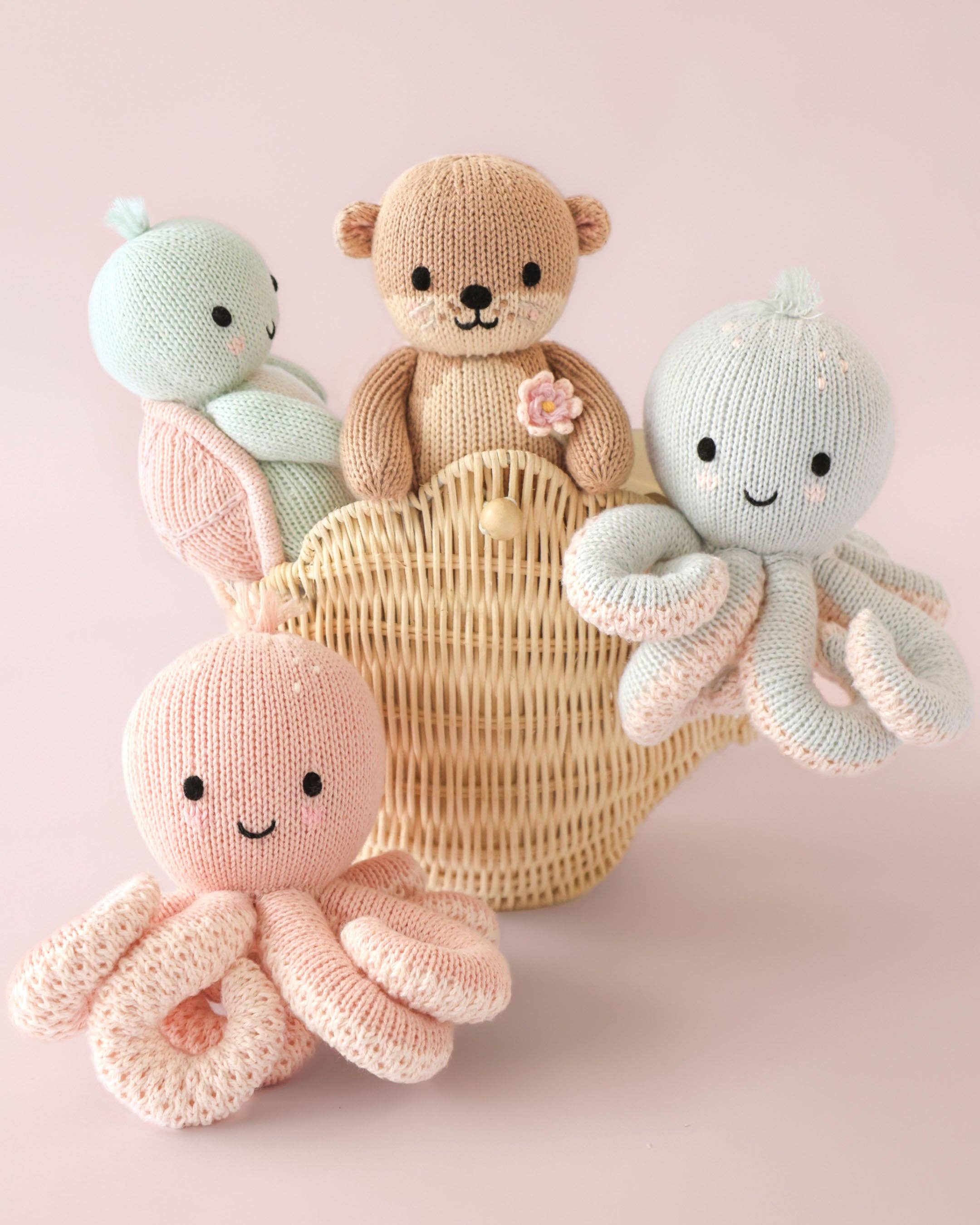 Cuddle + Kind Baby Octopus: Soft Coral Pink