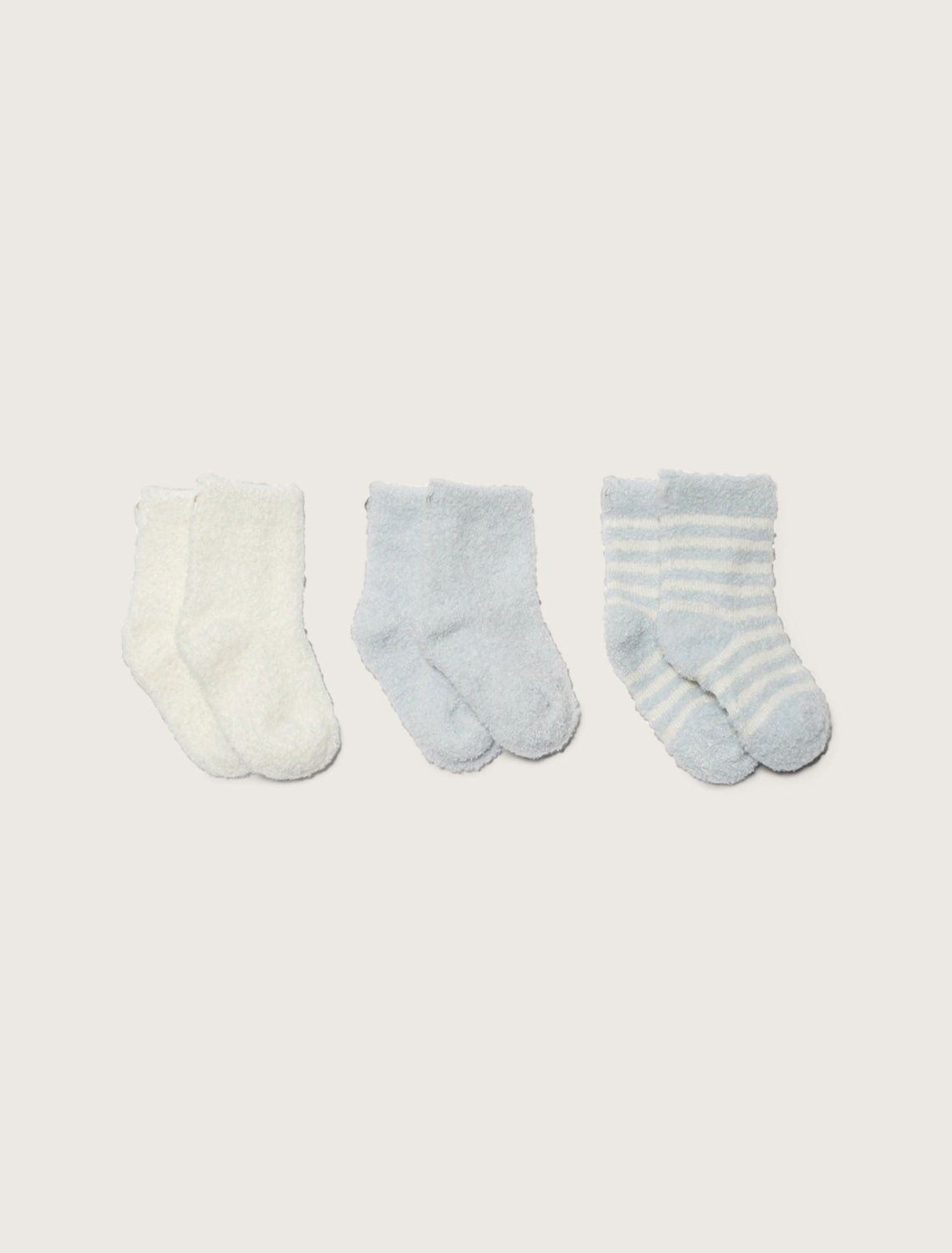 Barefoot Dreams CozyChic Lite® Infant Sock Set: Blue/Pearl