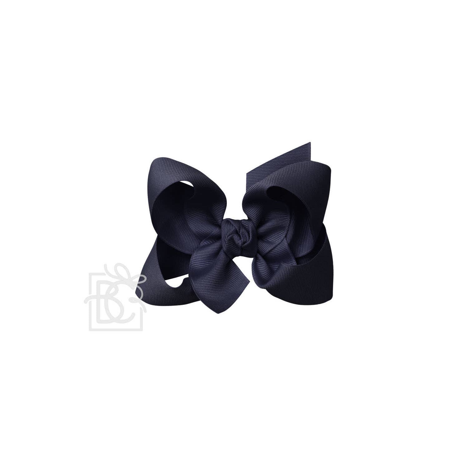 4.5" Hairbow on Alligator Clip: Dark Navy
