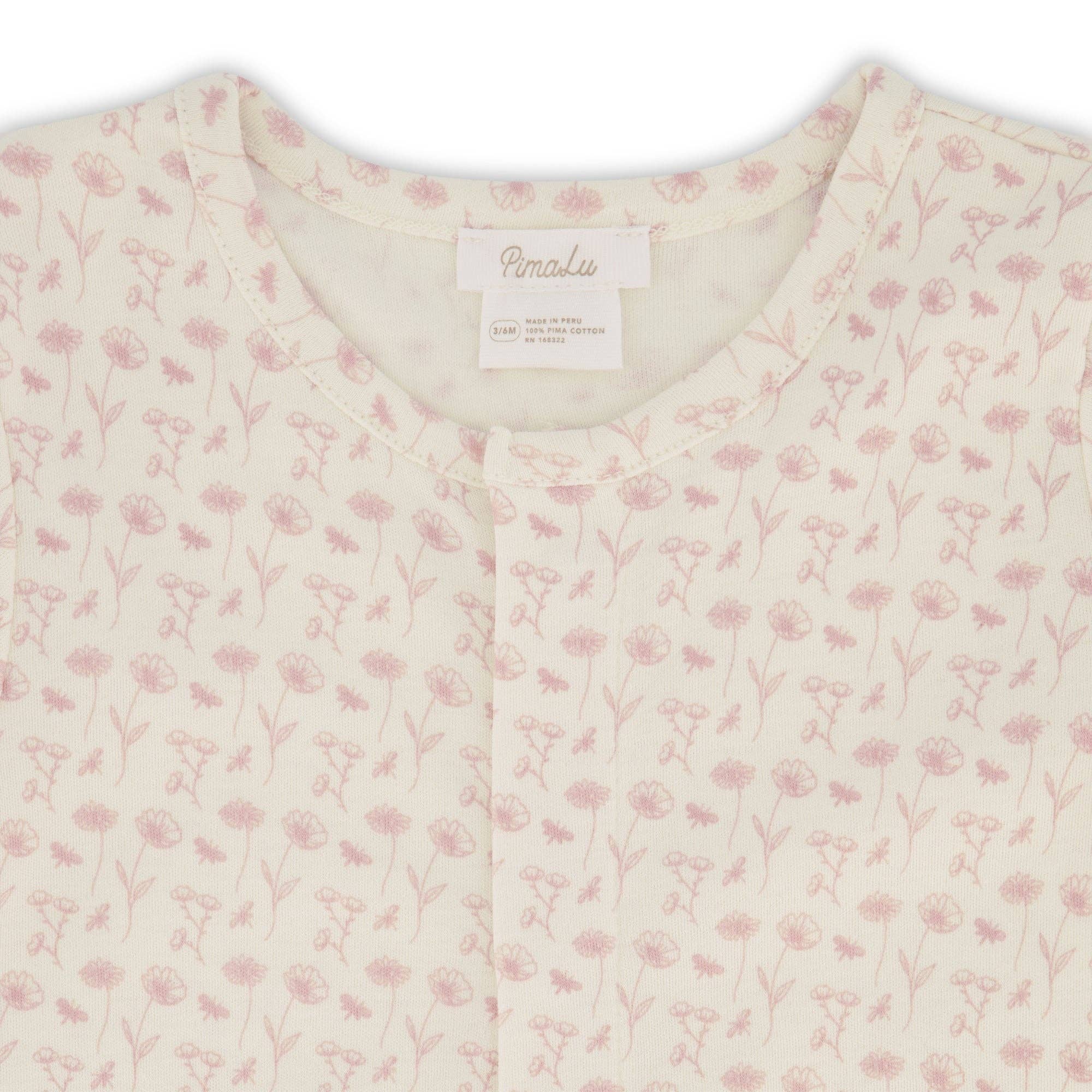 Pimalu Snap Footie: Hand Drawn Flowers