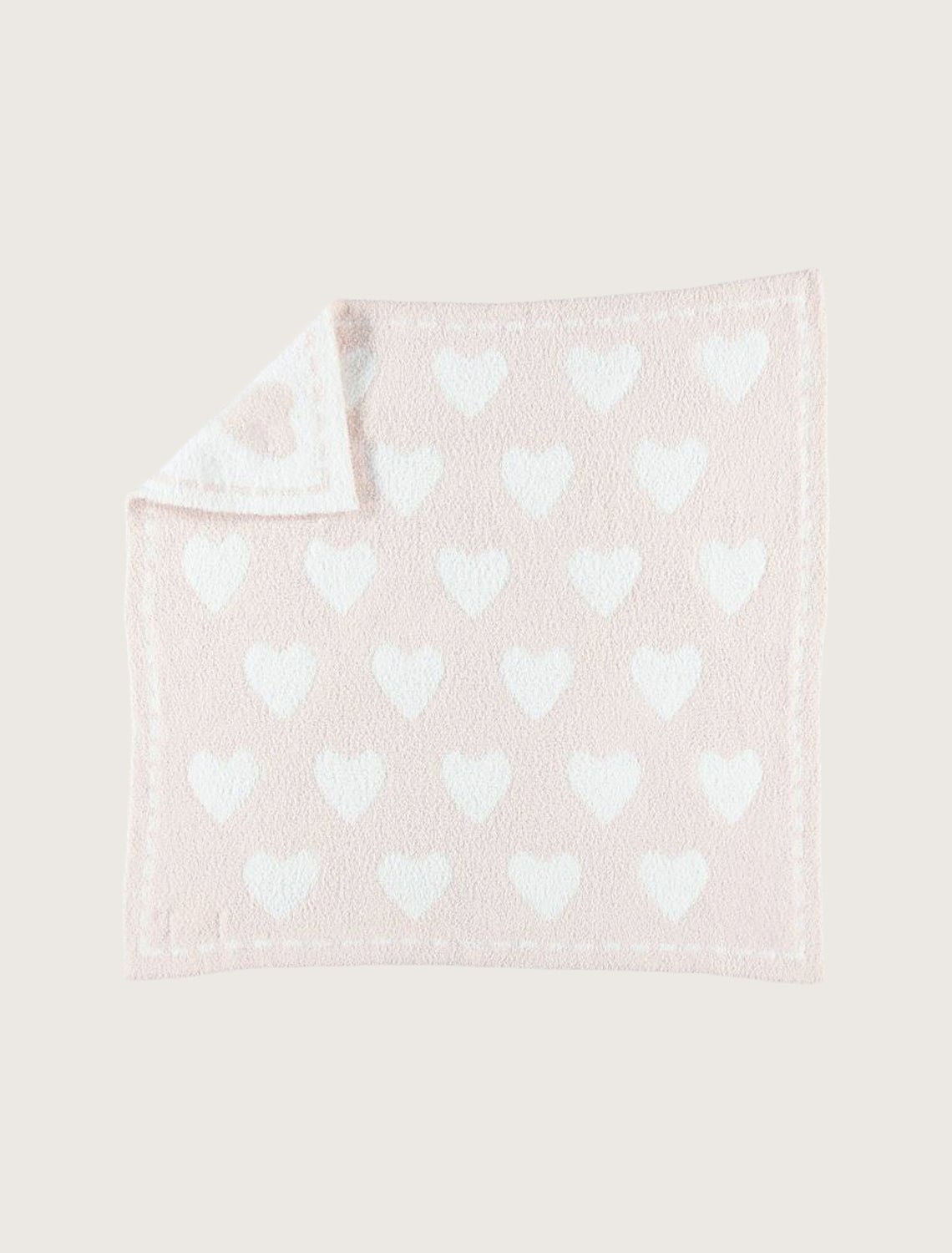 Barefoot Dreams CozyChic® Dream Receiving Blanket: Pink with Hearts