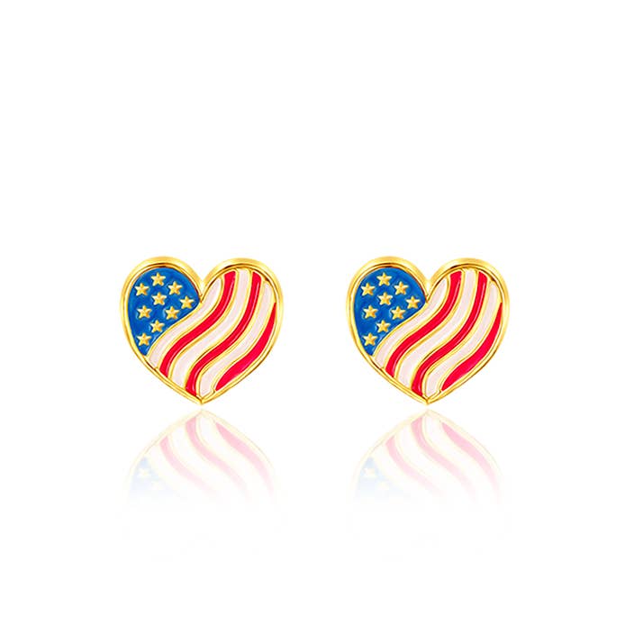 Heart of the USA Cutie Stud Earrings