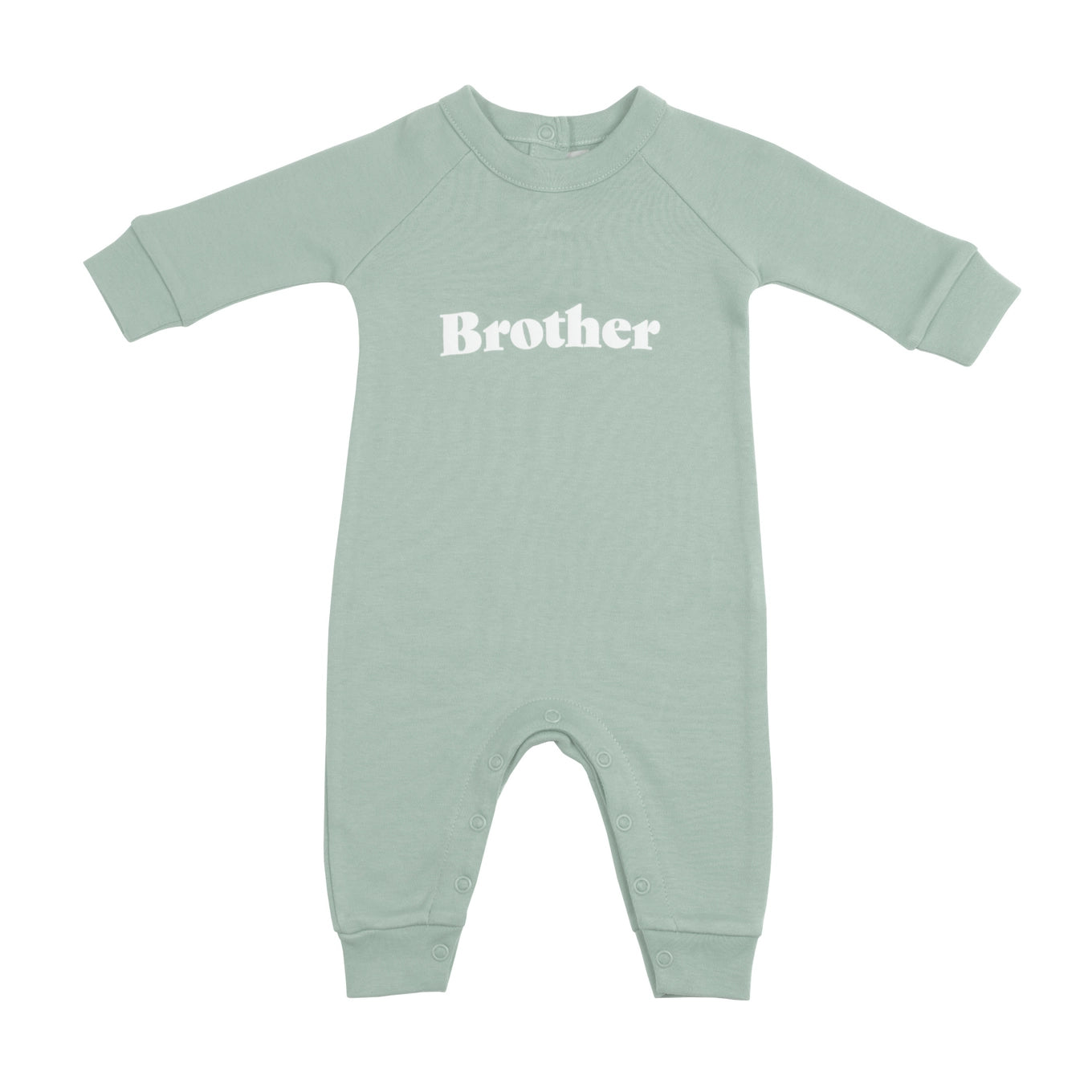 "Brother" Long Romper: Sage