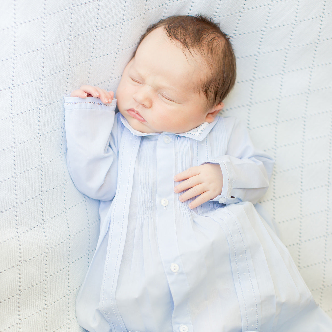 Feltman Brothers Boys Dot Take Me Home Gown & Hat Set