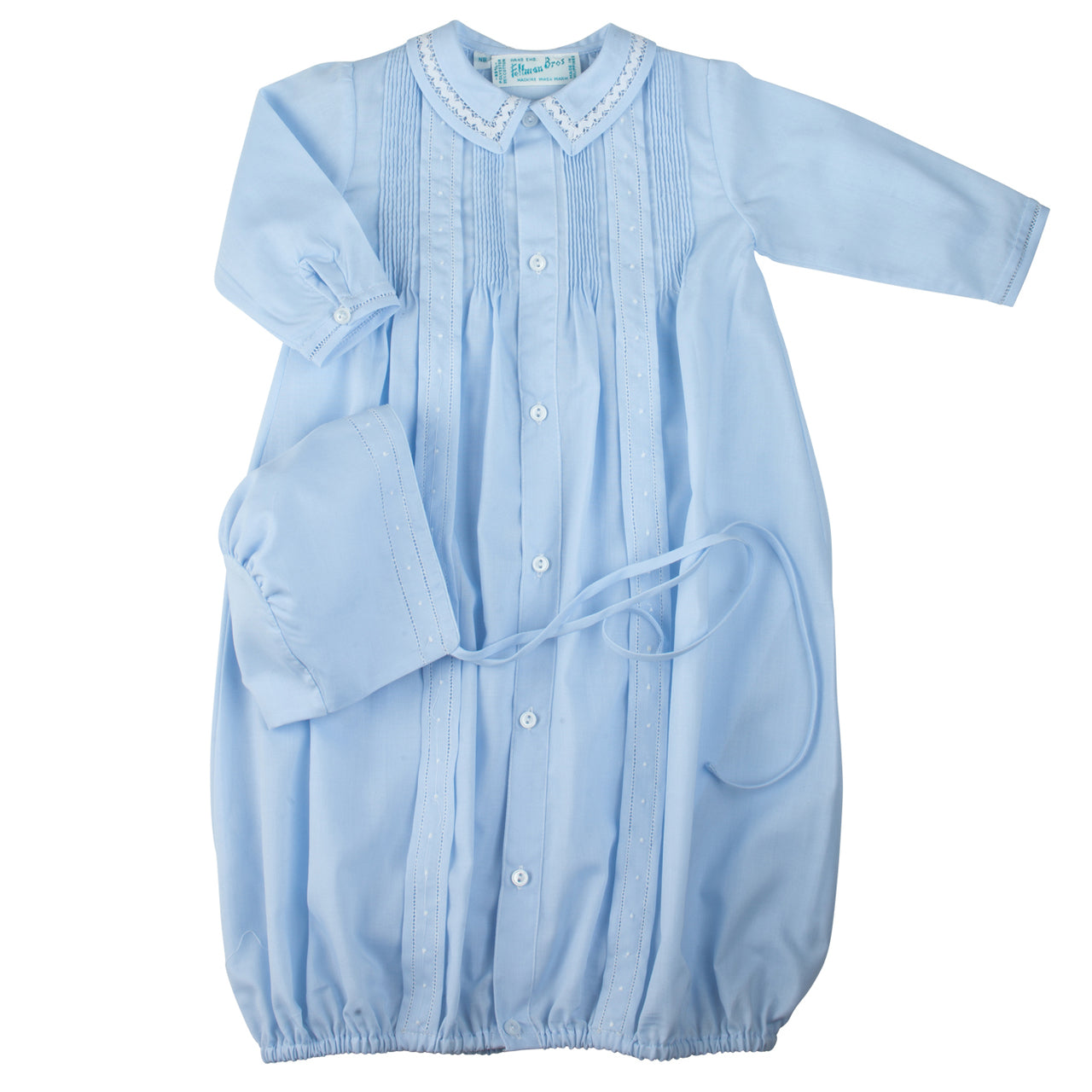 Feltman Brothers Boys Dot Take Me Home Gown & Hat Set