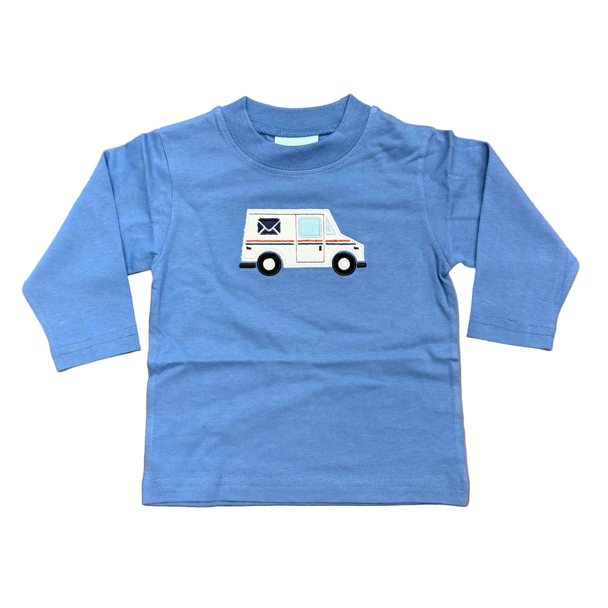 Chambray LS T-Shirt with Mail Truck Applique