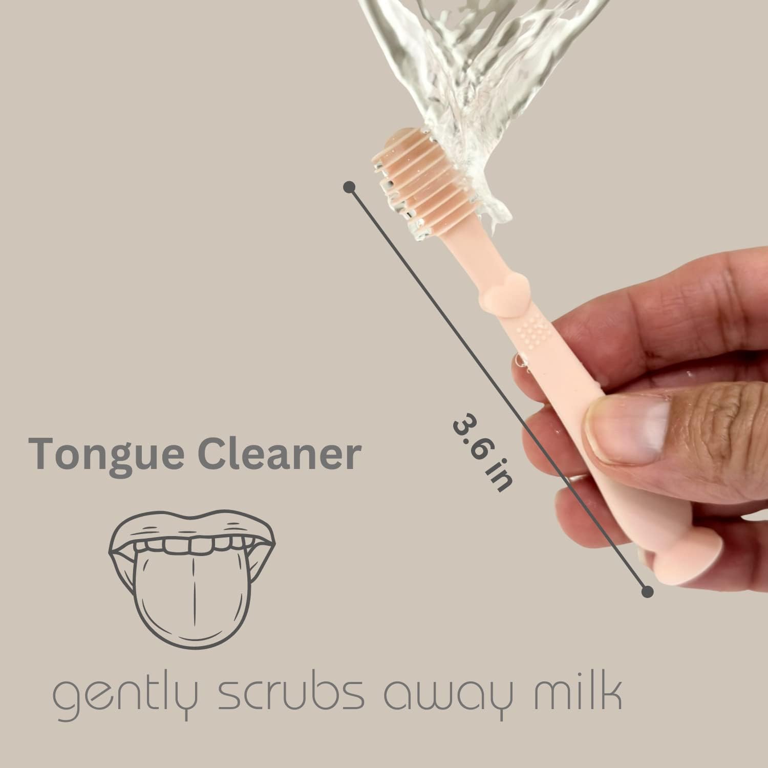 Baby Finger Toothbrush & Tongue Cleaner Oral Set - Ivory