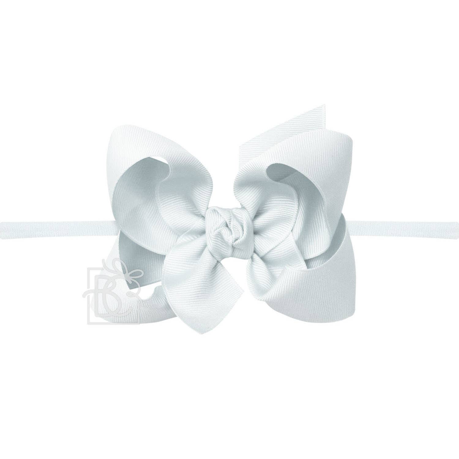 4.5" Infant Headband Hairbow: Powder Blue